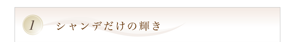 シャンデだけの輝き